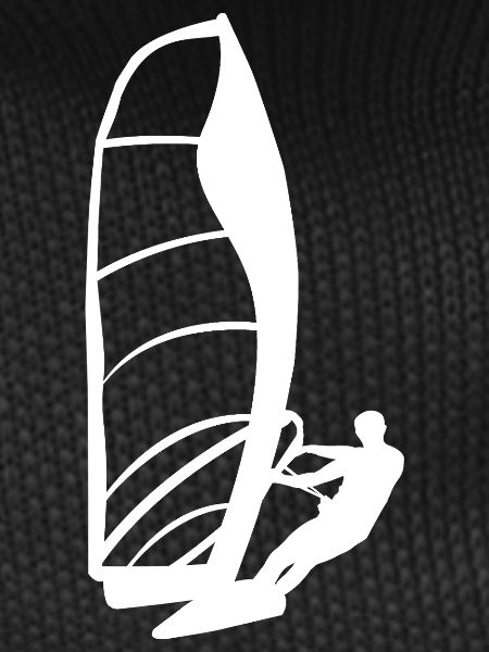 Minimalist Windsurfer Silhouette