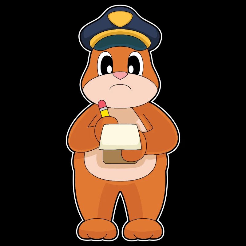bear policeman ticket police
