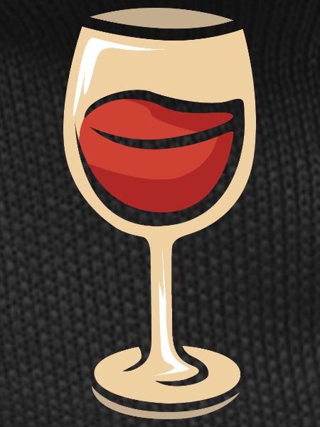 wine glass with red lips