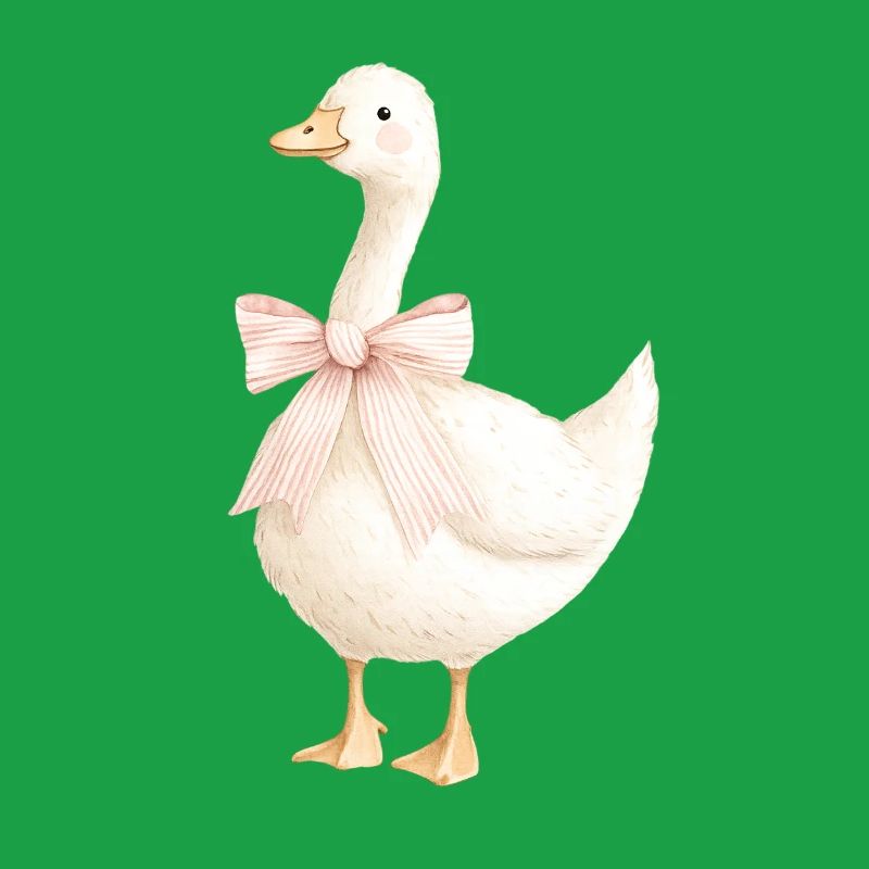 Duck with pink bow