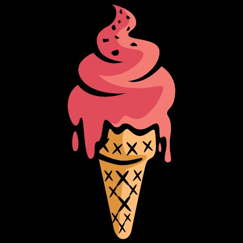 Fond de crème glacée dessin animé