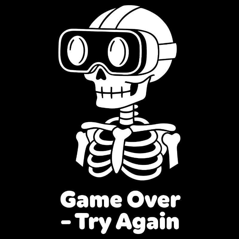 Motif VR squelette GameOver