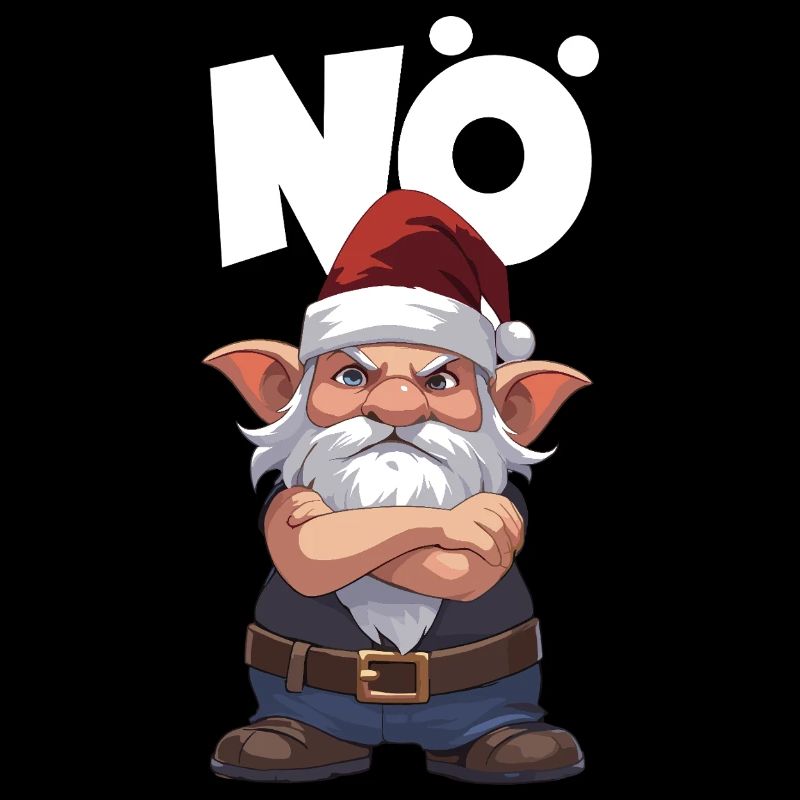 Slogan du logo du gnome de Noël défiant