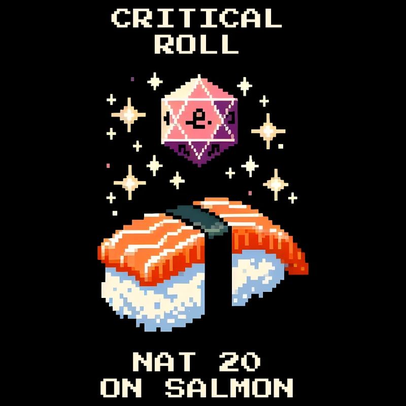 Nat 20 on salmon | Sushi Tabletop RPG