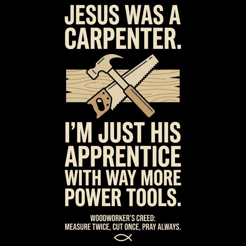 Credo drôle de Jesus Carpenter Apprenti Menuisier