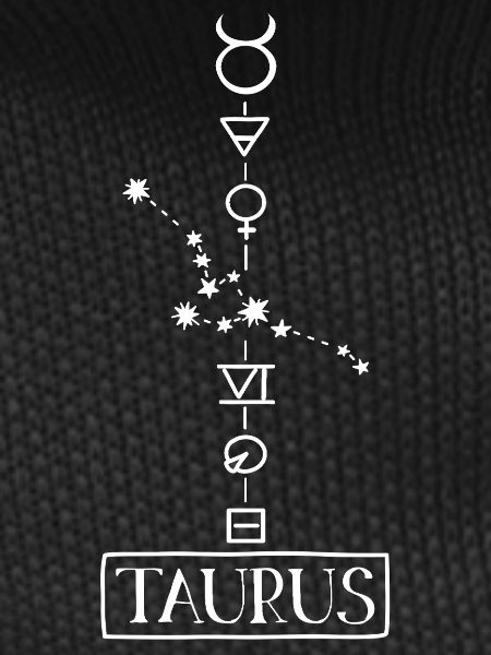 Taurus - Taurus Zodiac - white