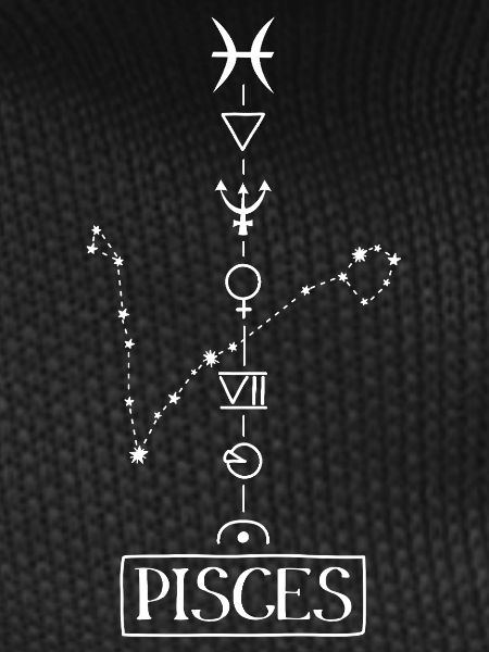 Pisces - Pisces Zodiac - white