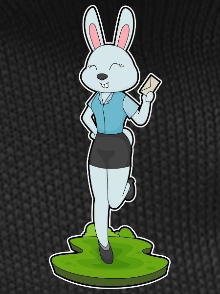 Bunny Secretary Letter Office