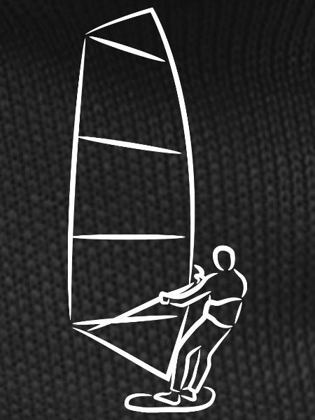 Funny windsurfer drawing
