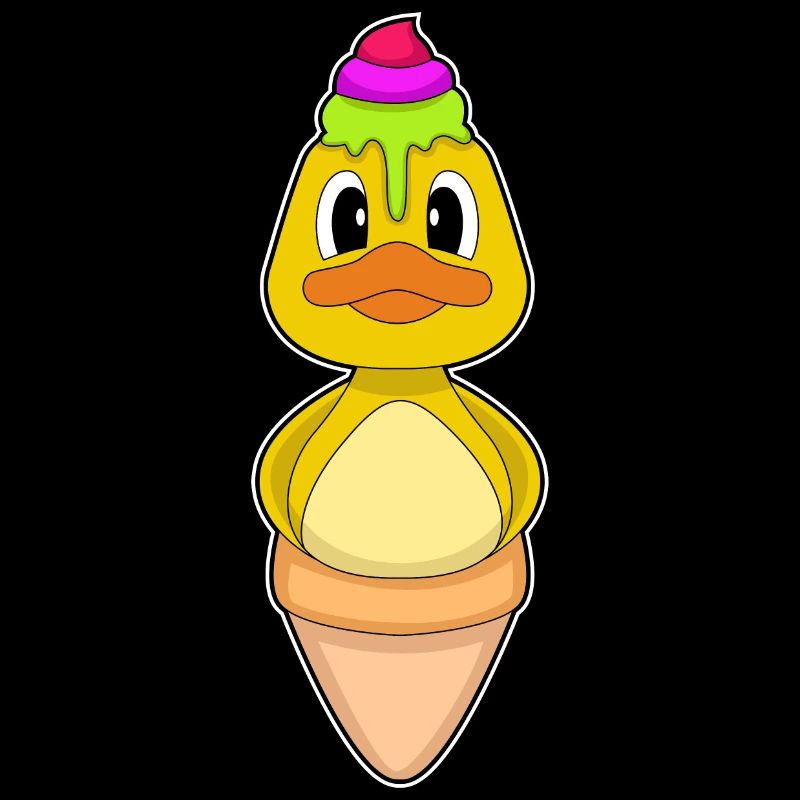 Glace gaufre au canard