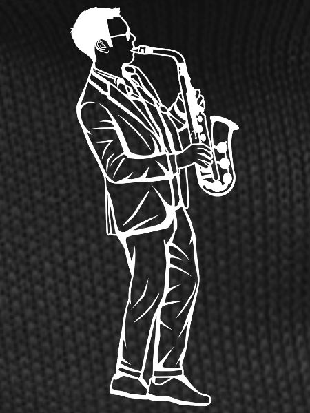Saxophone Boy Drawing