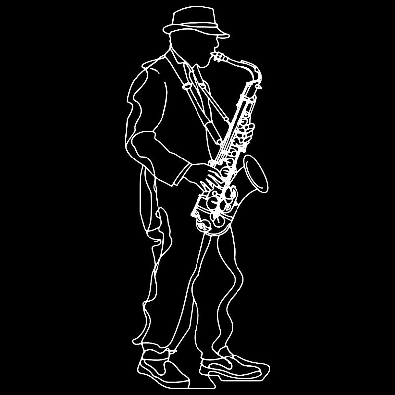 Saxophone Player Drawing