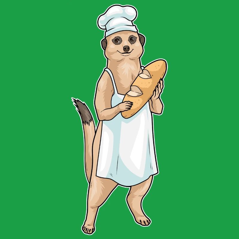 Erdmännchen Bäcker Brot Backen