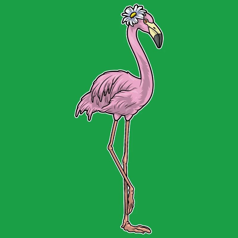 Flamingo Gänseblümchen 