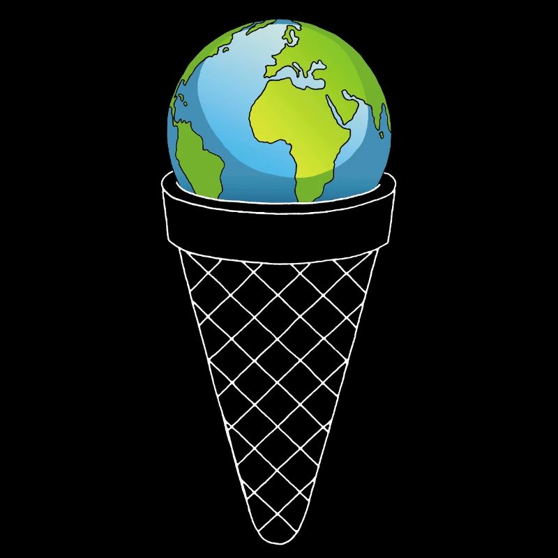 Planet Erde und Eiscreme