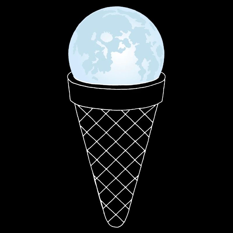 Lune et crème glacée