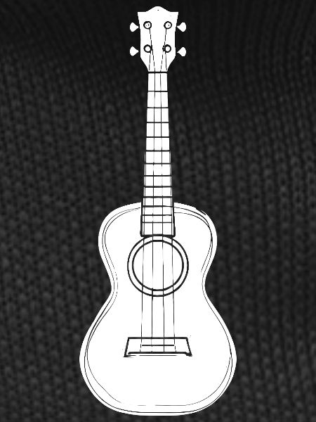 Ukulele Instrument Drawing