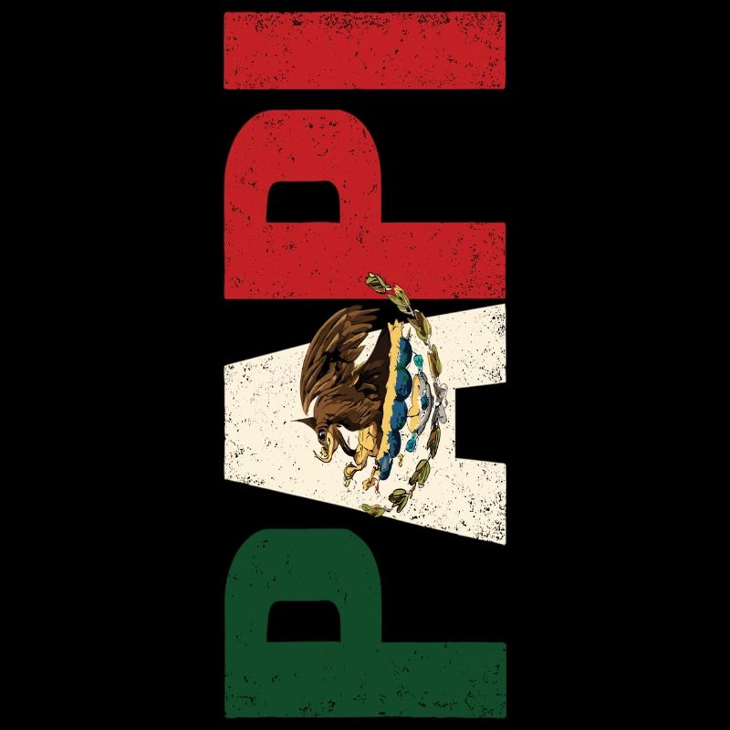 Mexico Pride Flag Eagle Vintage Look