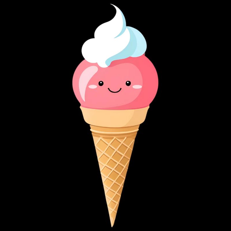 Glace pastel avec un sourire