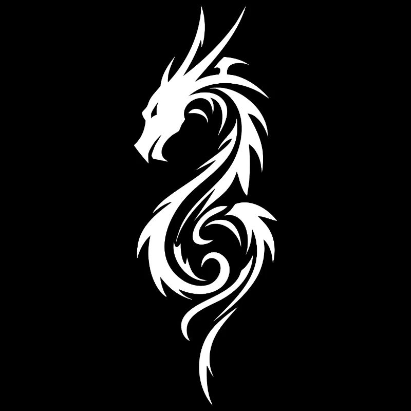 Tribal Dragon Silhouette