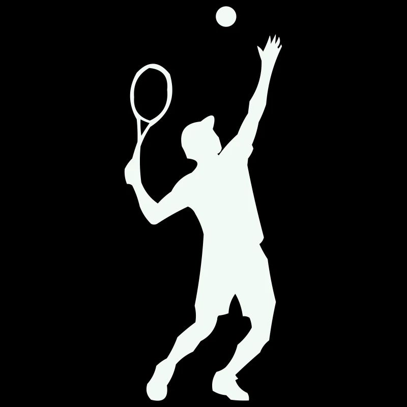 Tennis silhouette in jump