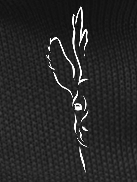 Roebuck half portrait white