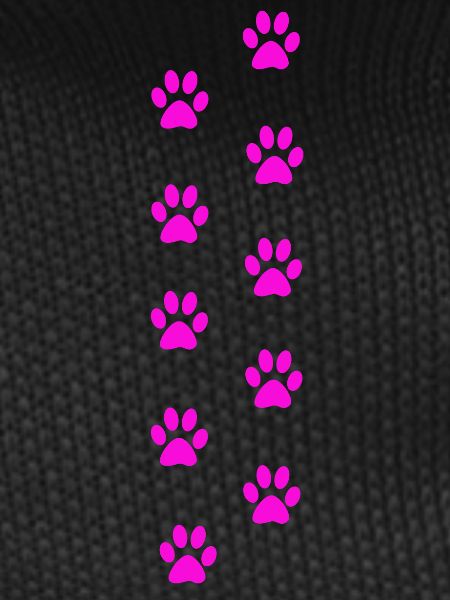 Pink Cat Paw Print Pattern