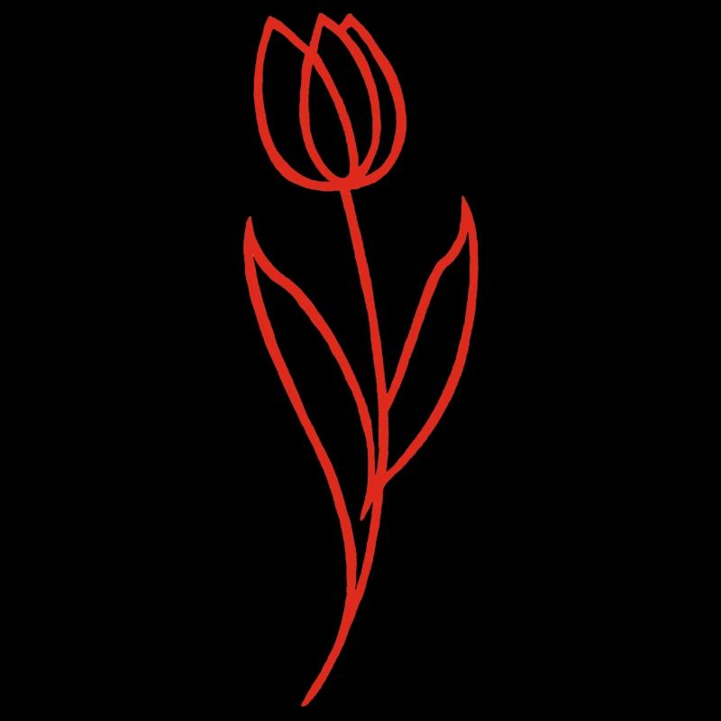 Esquisse d'une fleur rouge
