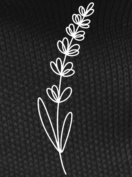 Lavender line illustration