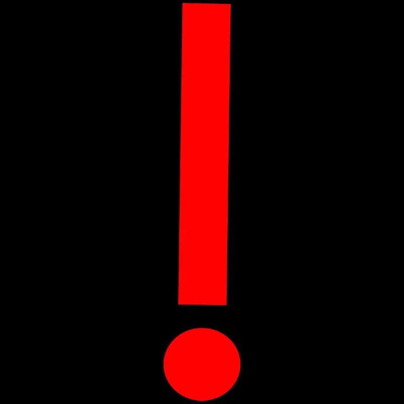 Red exclamation mark, template, pattern