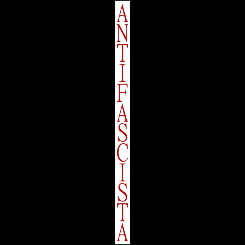 lettrage antifasciste vertical élégant