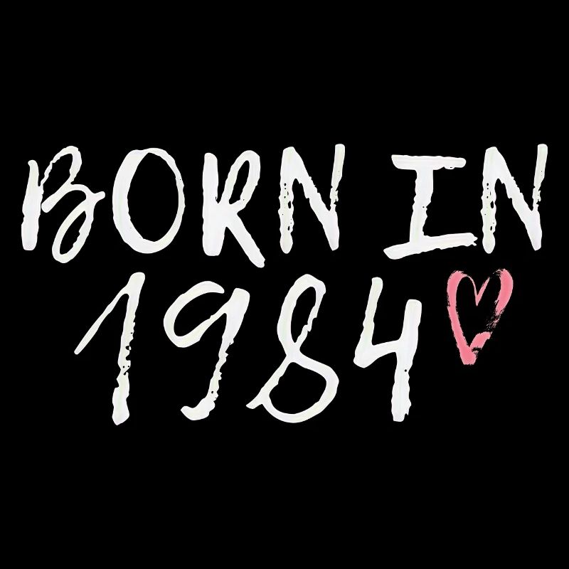 Né en 1984 écriture cœur