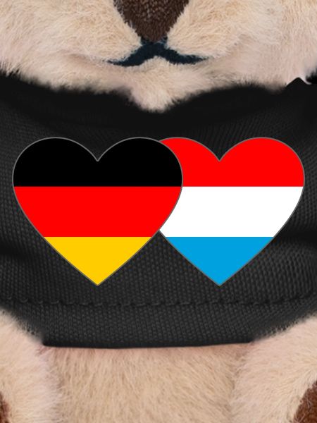 Germany Luxembourg Flag Heart