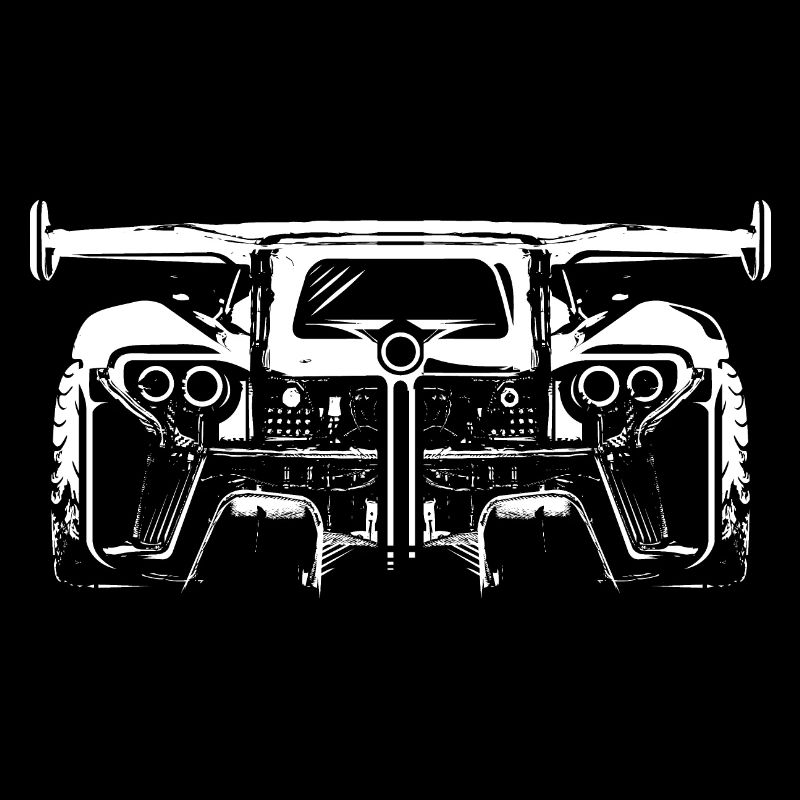 Logo du symbole de la voiture de course de voiture de course GT Racing