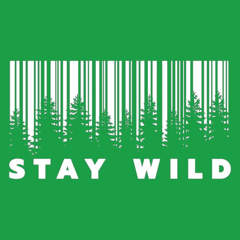 Stay Wild Forest Barcode
