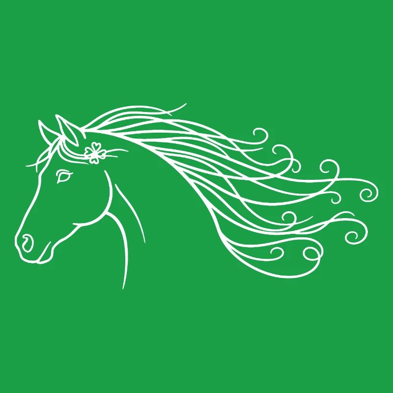 Cheval de cheval de cheval à silhouette minimaliste