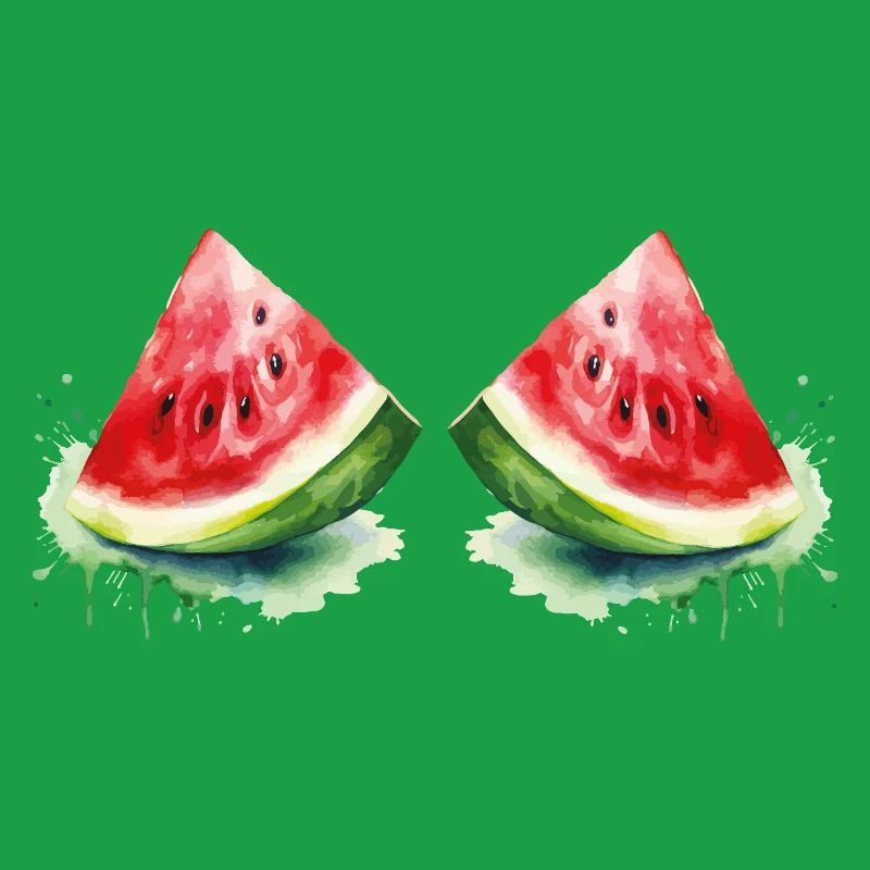 Aquarelle Pastèque