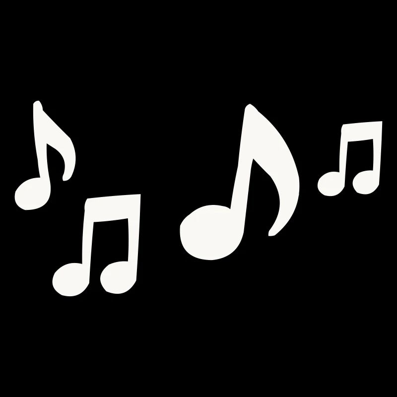 Flow of notes silhouette