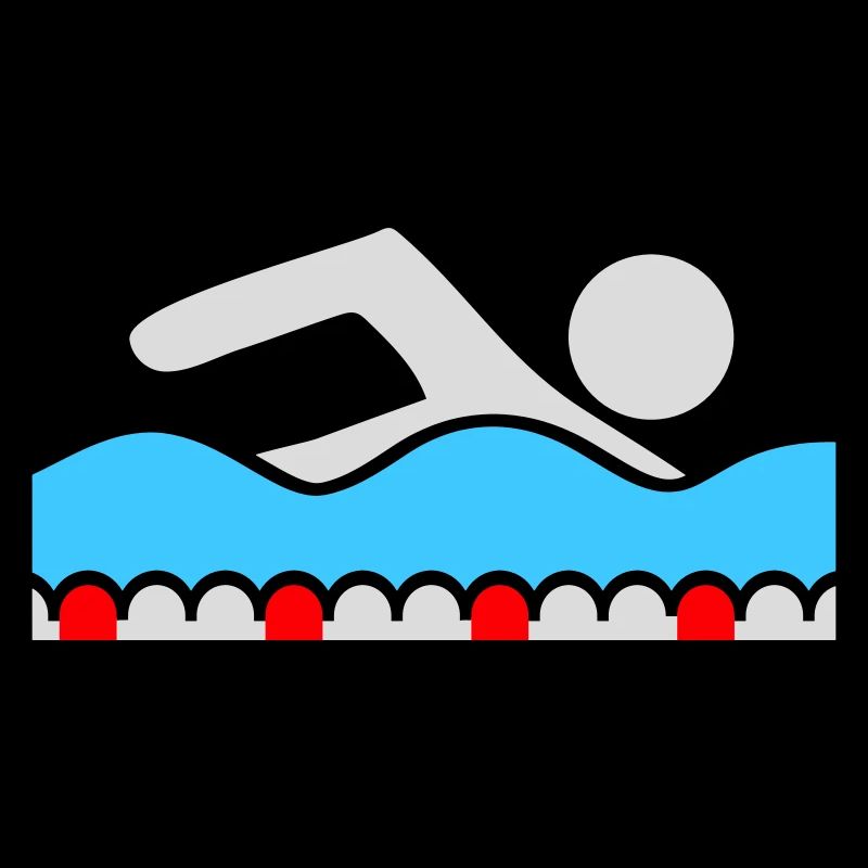 Swimmer, Pictogram, Freestyle, Wave, Pool, Sport