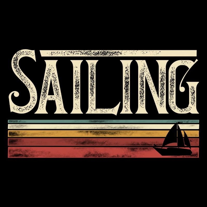 Sailing Sailor Sailboat Retro Vintage