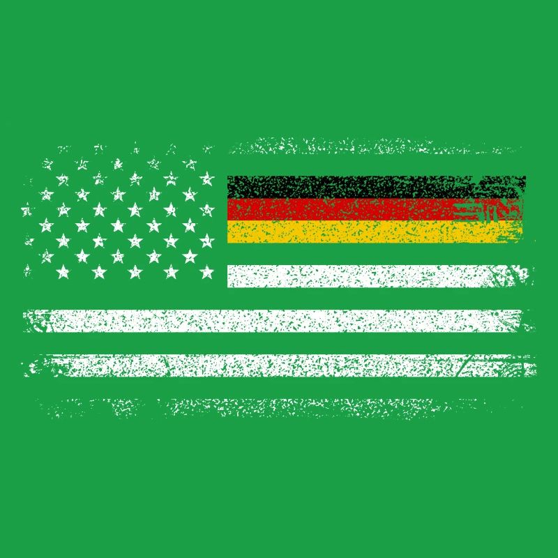 Distressed US German Flag Blend