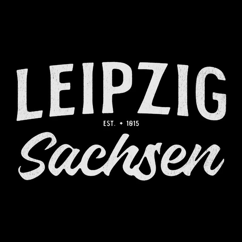 Logo rétro de Leipzig Saxe, créé en 1915