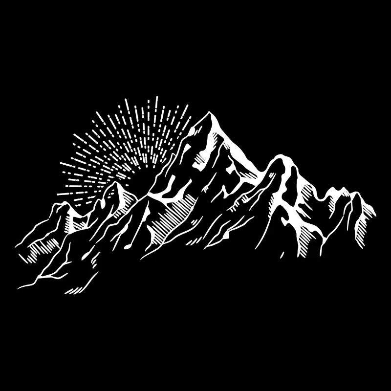 Sunrise Peak Mountain Silhouette