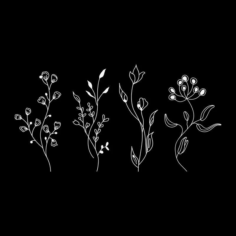 Minimalist Wildflowers Illustration