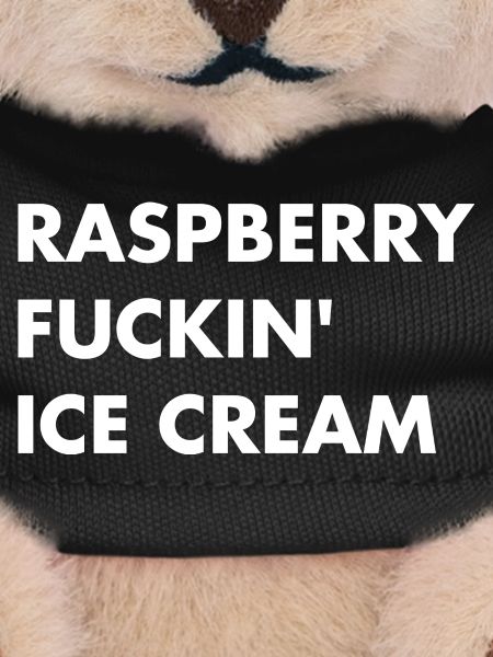 Raspberry Cream - white lettering