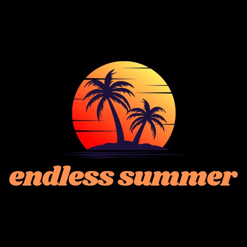 Été sans fin – Coucher de soleil et palmiers