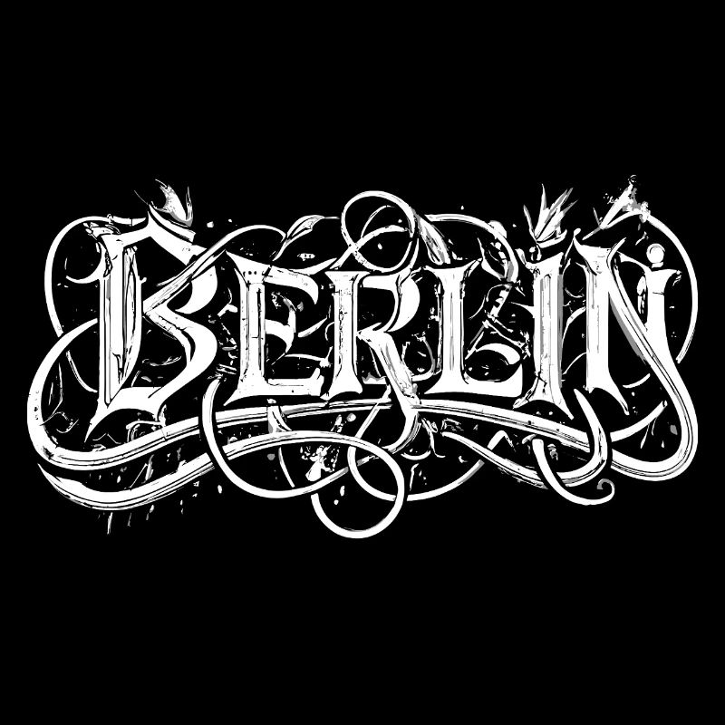 Berlin heavy metal headbanger typography