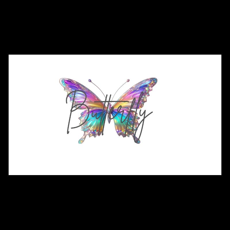 Papillon coloré avec effet aquarelle