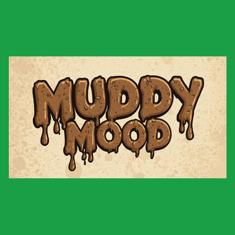 Conception de lettrage d’ambiance boueuse