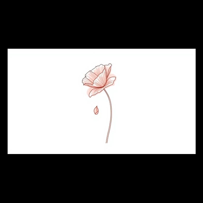 Dessin au trait délicat de rêve de fleur